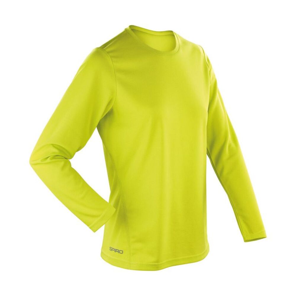 Spiro Womens/Ladies Performance Long-Sleeved T-Shirt / Lime